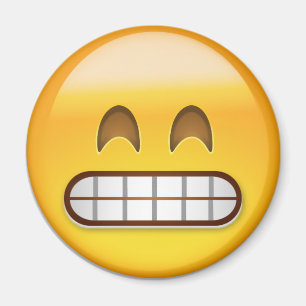 Grinsendes Gesicht mit lächelnden Augen Emoji Magnet