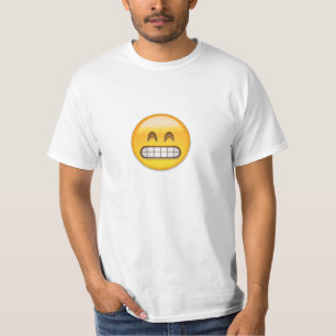 Grinsendes Gesicht mit lächelnden Augen Emoji T-Shirt