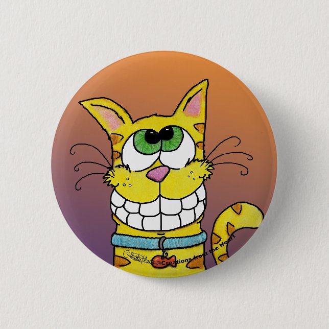 Grinsenkatze Button (Vorderseite)