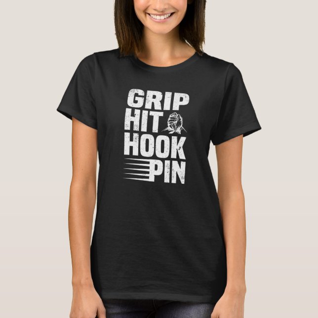 Grip Hit Hook Button Arm Wrestling T-Shirt (Vorderseite)
