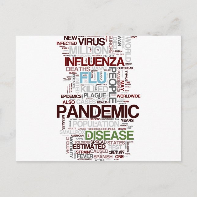 Grippe Postkarte (Vorderseite)