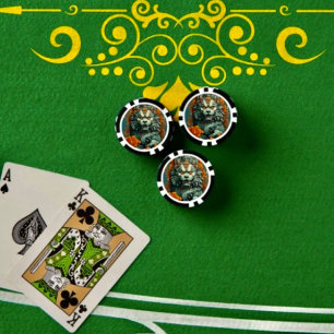 Grippeiche Löwe von Weisheit Poker Chip