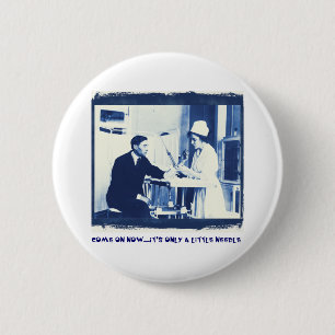 Grippeimpfungknopf Button