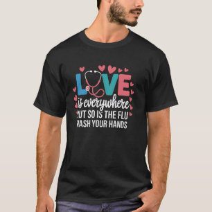 Grippepräventionsbewusstsein Hygiene Händewaschen  T-Shirt