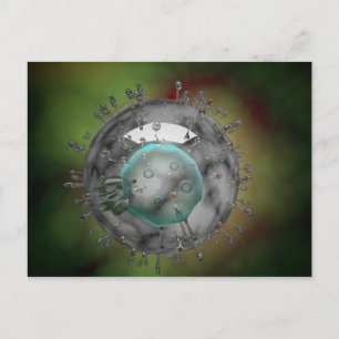 Grippevirus, Brillenlook Postkarte