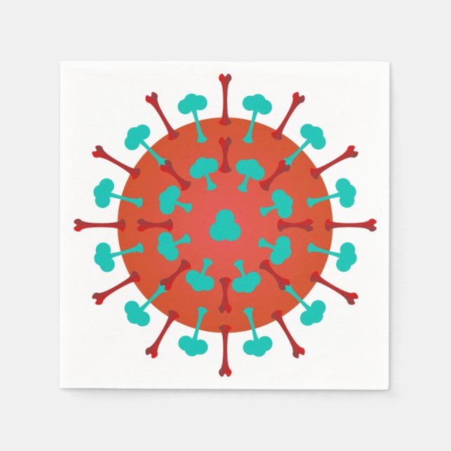 Grippeviruspapier Napkins Serviette (Vorderseite)