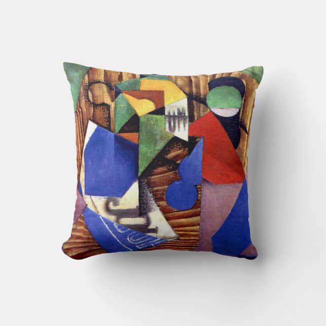 Gris - Flasche aus Rum und Zeitung Kissen (Vorderseite)