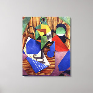 Gris - Flasche aus Rum und Zeitung Leinwanddruck