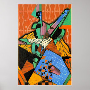 Gris - Foto von Violine und Karton Poster