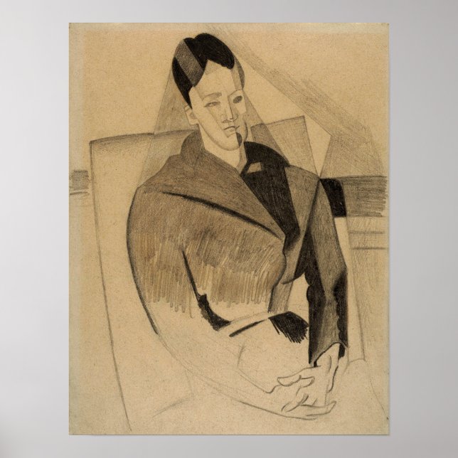 Gris - Frau Cezanne, nach Cezanne Poster (Vorne)