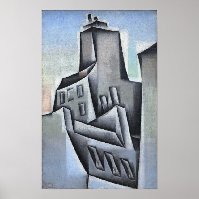 Gris - Häuser in Paris 1911 Poster (Vorne)