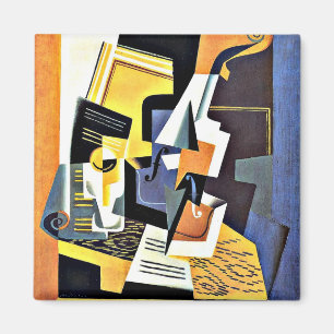 Gris - Violine und Glas Magnet