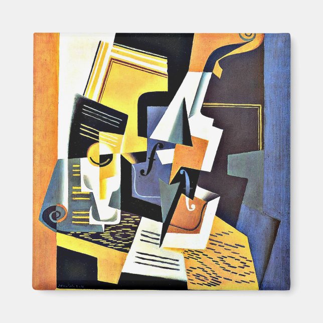 Gris - Violine und Glas Magnet (Vorne)