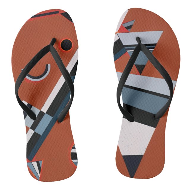 Gris von Kandinsky Abstrakte Malerei Moderne Kunst Flip Flops (Fußbett)