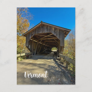 Grist Mill Brücke in Vermont Feiertagspostkarte