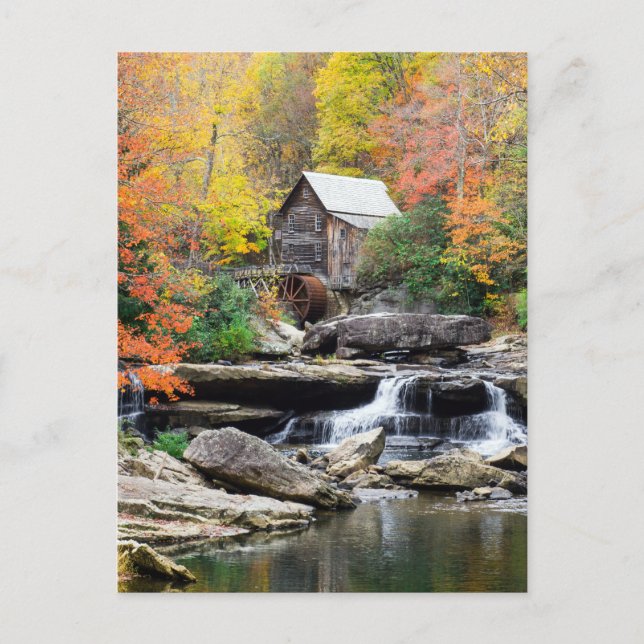 Grist Mill Glade Creek West Virginia Wasserfall, Postkarte (Vorderseite)