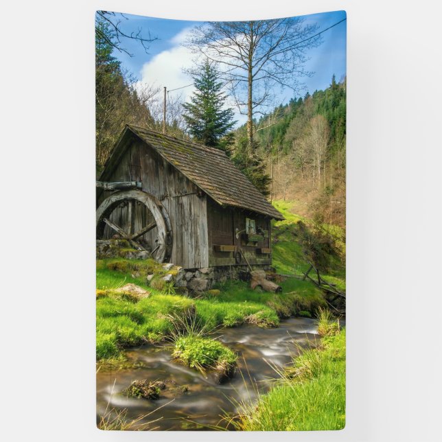 Grist Mill im Schwarzwald Banner (Vertikal)
