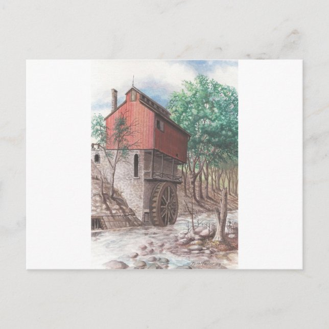 Grist Mill Postkarte (Vorderseite)