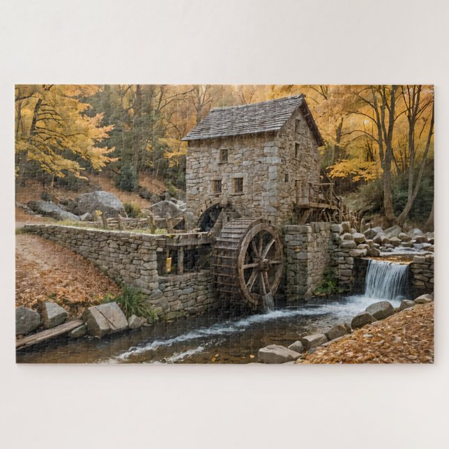 Gristmühle im Herbst Puzzle (Horizontal)