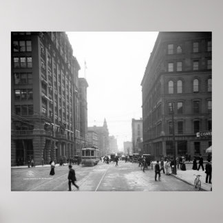 Griswold Street, Detroit: 1906 Poster