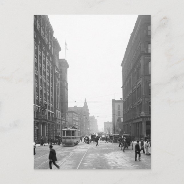 Griswold Street, Detroit: 1906 Postkarte (Vorderseite)