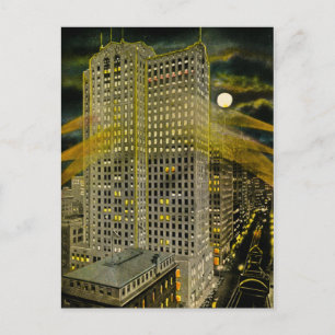 Griswold Street Detroit, Detroit Michigan Vintag Postkarte