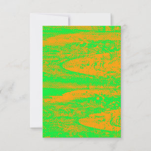 Gritty and Vibranns Neon Halftone Grunge Blank Car Einladung