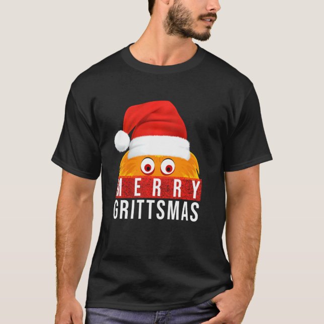 Gritty Christmas Merry GŌ Weihnachten T-Shirt (Vorderseite)