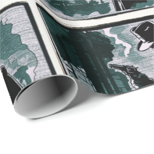 Gritty City Urban Detective 1940er Jahre Vintage-S Geschenkpapier