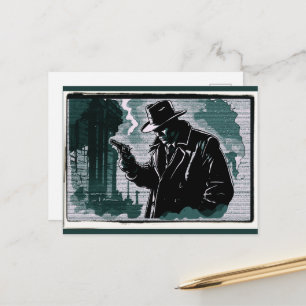 Gritty City Urban Detective 1940er Jahre Vintage-S Postkarte