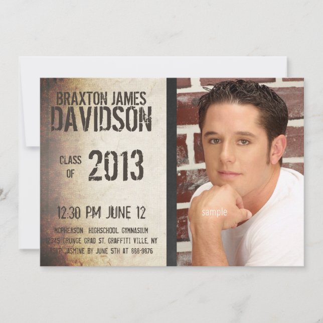 Gritty Grunge Grafitti Style Foto Grad (Vorderseite)