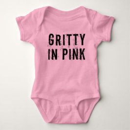 Gritty in Pink - Baby Jersey Bodysuit (Pink) Strampler
