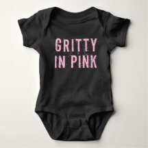 Gritty in Pink - Baby Jersey Bodysuit (schwarz)