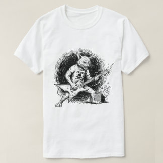 Gritty Ink Cat Guitar T-Shirt for Men