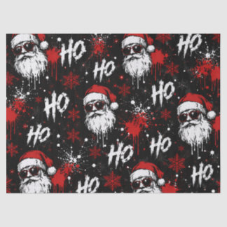Gritty Santa Splatter Weihnachtsmuster Seidenpapier