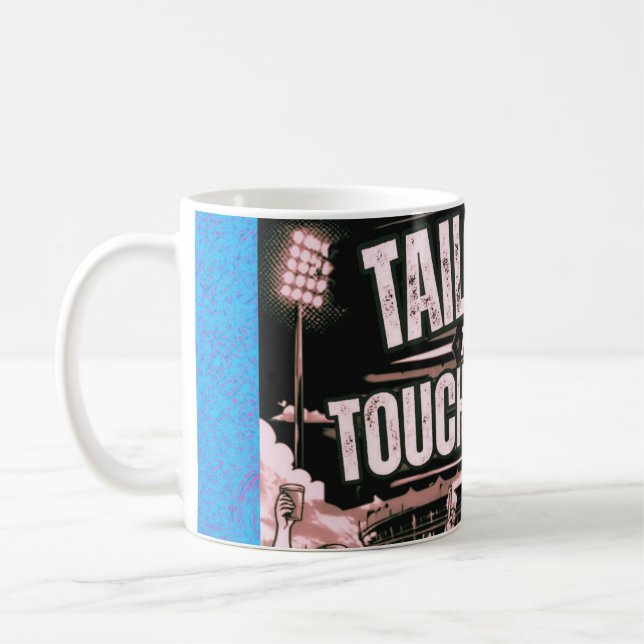 Gritty Tailgates und Touchdowns Retro-Sportbecher Kaffeetasse (Links)