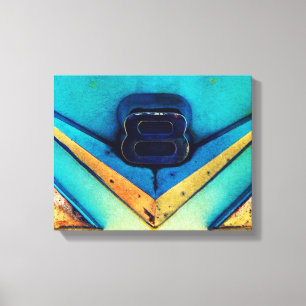 Gritty V8 Big oder Small Block Motor Leinwanddruck