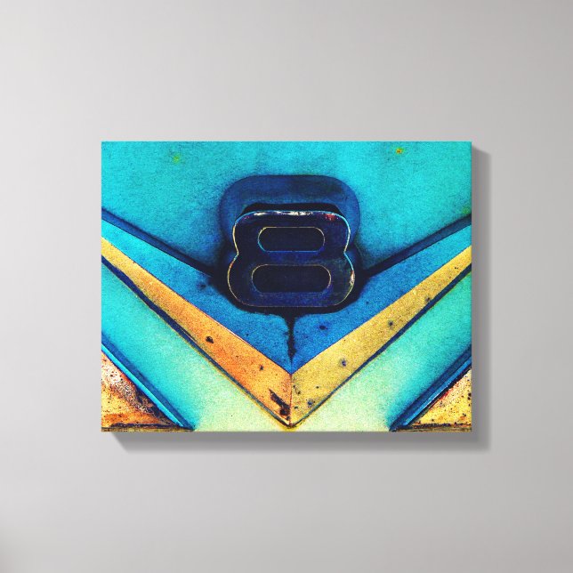 Gritty V8 Big oder Small Block Motor Leinwanddruck (Vorderseite)