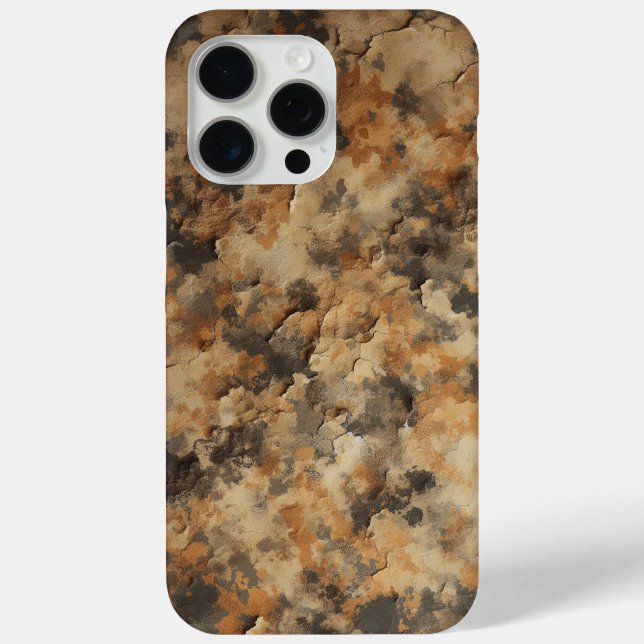 Gritty-Wüste, strukturierte Camouflage, robustes D Case-Mate iPhone Hülle (Rückseite)