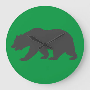 GRIZLY BÄR ROTE Wanduhr
