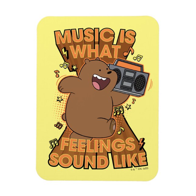 Grizz - Musik ist das, was Gefühle hören Magnet (Vertikal)