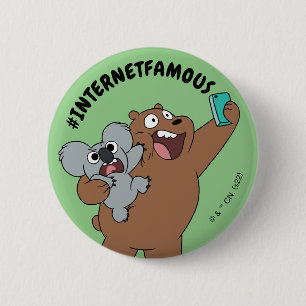 Grizz & Nom Nom - #InternetBerühmt Button