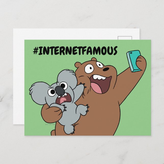 Grizz & Nom Nom - #InternetBerühmt Postkarte (Vorne/Hinten)