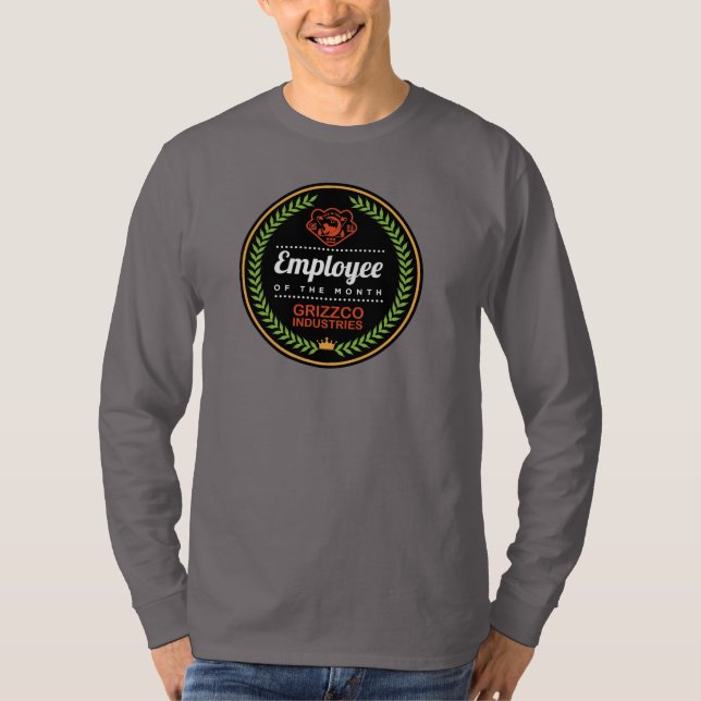Grizzco Industrie-Angestellter des Monats T-Shirt (Vorderseite)