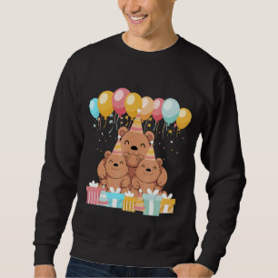 Grizzle Bären Animal Family Kindergeburtstag Party Sweatshirt