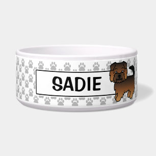 Grizzle Norfolk Terrier Cartoon Dog & Pet Name Napf