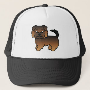 Grizzle Norfolk Terrier Cartoon-Hund-Illustration Truckerkappe