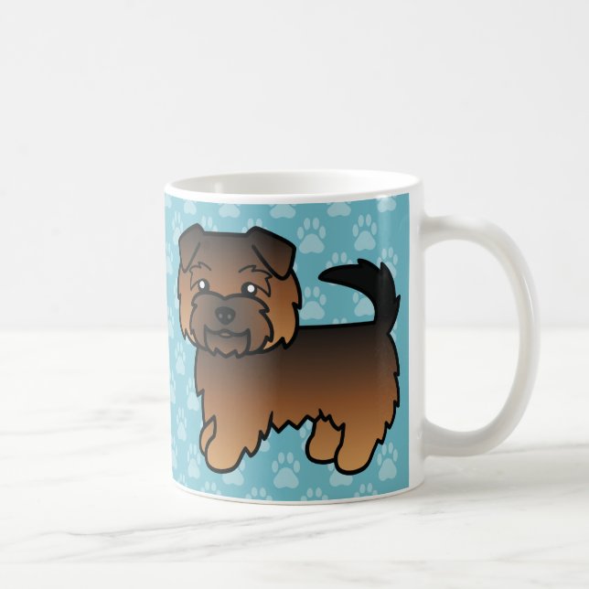 Grizzle Norfolk Terrier Kaffeetasse (Rechts)