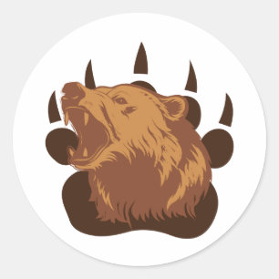 Grizzle Runder Aufkleber