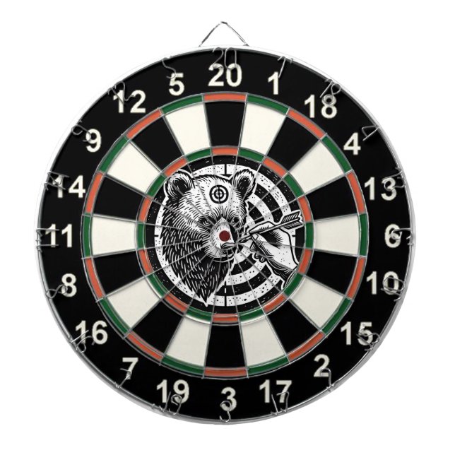 Grizzles Bären im Walddesign Dartscheibe (vorne)